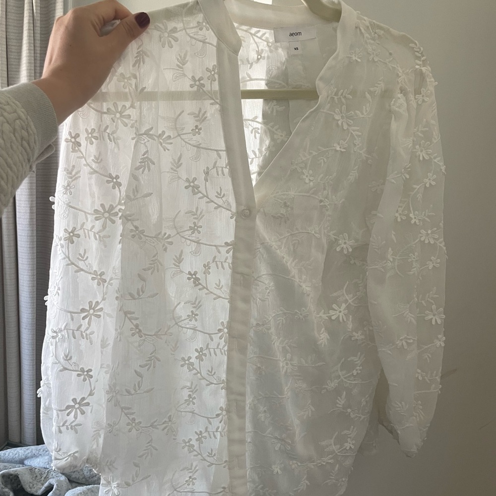 Vici Long Sleeve Sheer Shirt